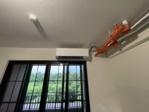 THE GREENHOUSE 新成屋住宅冷氣明管安裝工程,昇宏空調於新成屋空間規劃室內機配置與明管施工