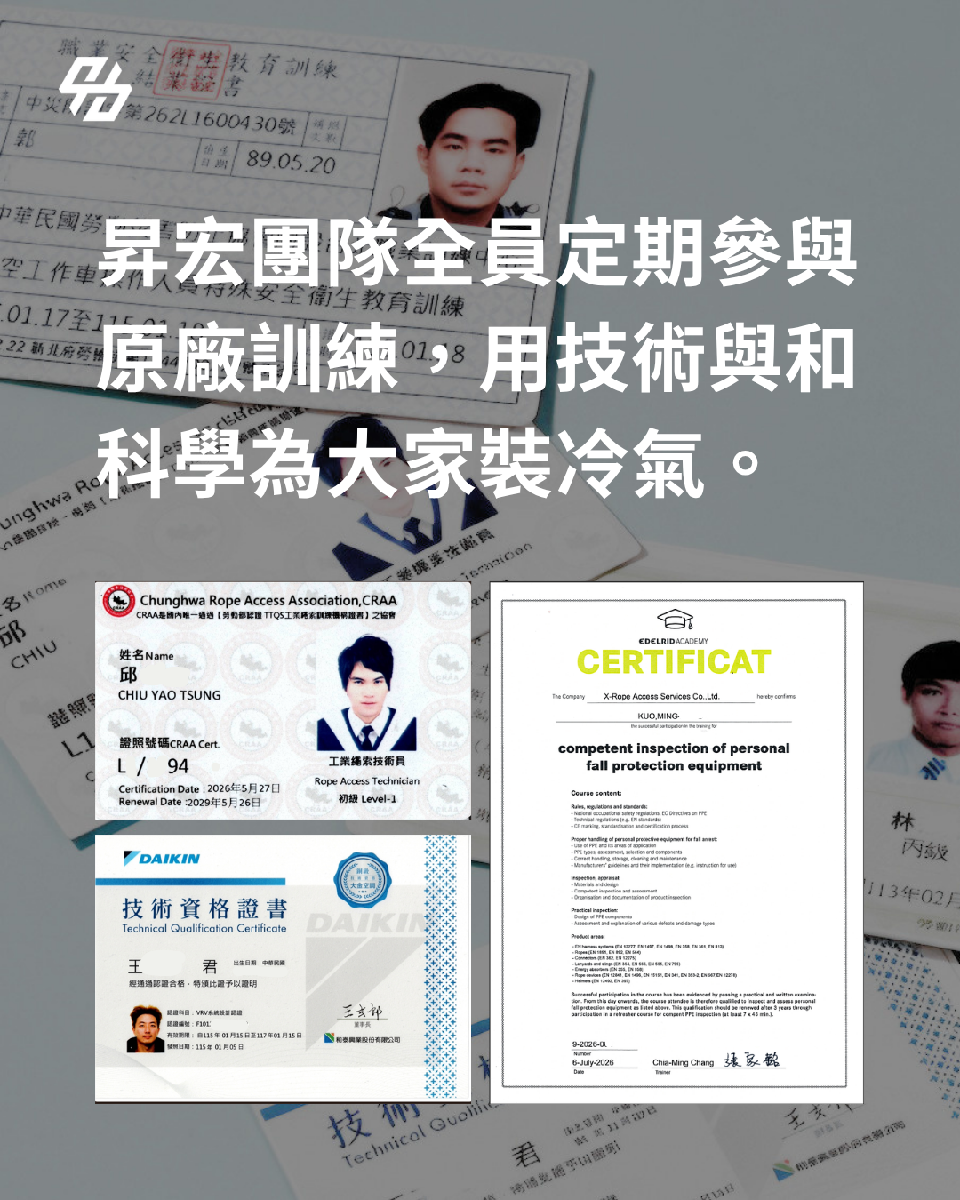 查核訓練或授權時先看名稱與適用範圍